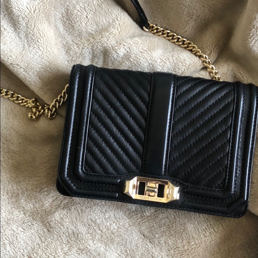 Chevron Quilted Small Love Crossbody
